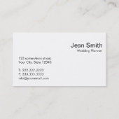 Classy qrコードウェディングプランナー名刺 名刺 (裏面)