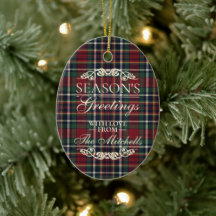 Classy Red Dark Teal Blue Floral Holiday Wreath