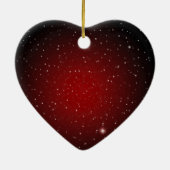 Classy Red with Stars >ハートオーナメント セラミックオーナメント (裏面)