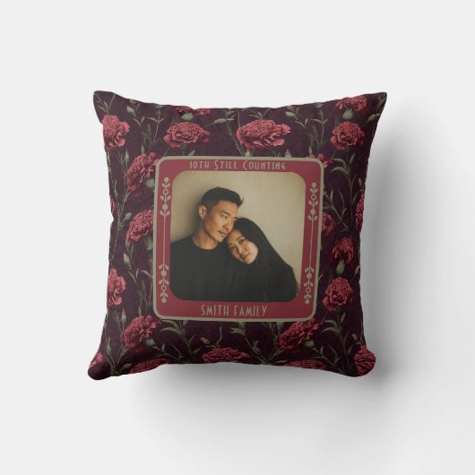Classy Romantic Golden Anniversary  Throw Pillow  クッション (裏面)
