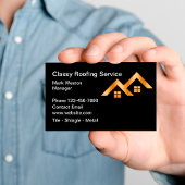 Classy Roofing Construction Business Cards 名刺