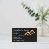 Classy Roofing Construction Business Cards 名刺 (スタンド正面)