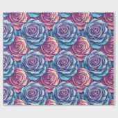 Classy Rose Flower Boho Wrapping Paper ラッピングペーパー (フラット)