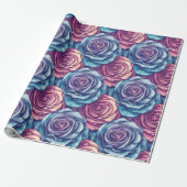 Classy Rose Flower Boho Wrapping Paper ラッピングペーパー (アンロールド)