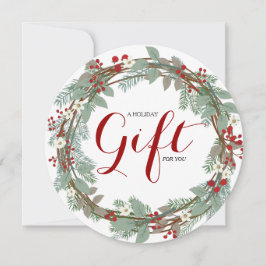 Classy Round Holiday Gift Certificates シーズンカード