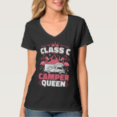 Classy RV Class C Camper Queen Campside Camping Wo Tシャツ (正面)