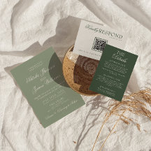 Classy Sage Green Luxury Boho Modern Wedding