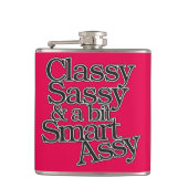 Classy SassyとBit 頭が切れる Assy フラスク (正面)