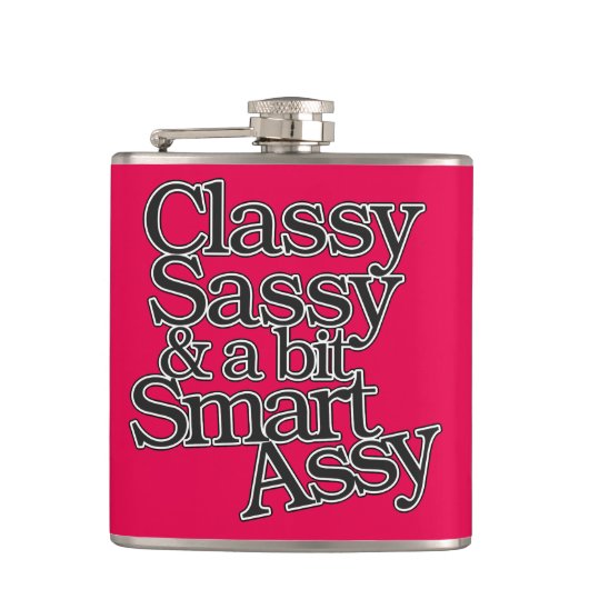 Classy SassyとBit 頭が切れる Assy フラスク (正面)