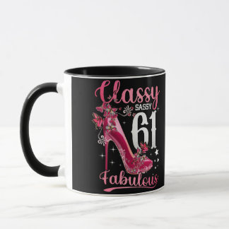 Classy Sassy 61とFabullus 61st誕生日フローラ マグカップ