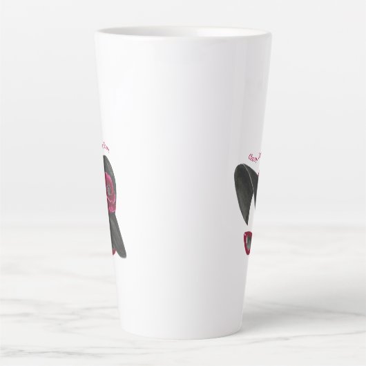 Classy, Sassy, Confident Lady Silouhette カフェラテマグ (正面)