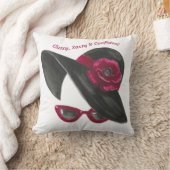 Classy, Sassy, Confident Silhouette Lady Face クッション (ブランケット)