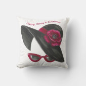 Classy, Sassy, Confident Silhouette Lady Face クッション (正面)