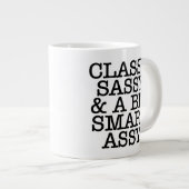 Classy Sassy Funny Quotes Mug ジャンボコーヒーマグカップ (正面右)