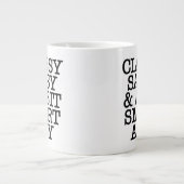 Classy Sassy Funny Quotes Mug ジャンボコーヒーマグカップ (正面)