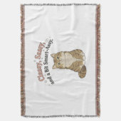 Classy, Sassy & Smart-Assy Cat Design スローブランケット (正面縦)