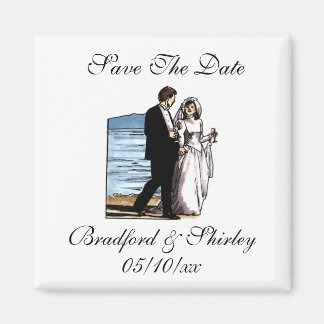 Classy Save The Dateビーチ結婚式先Mag マグネット