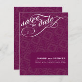 CLASSY SAVE THE DATE ::ファンシー文字6A セーブザデート (正面/裏面)