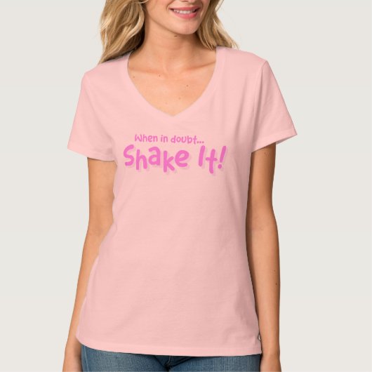 Classy Sayings- Shake It! Basic V-Neck T-Shirt Tシャツ (正面)