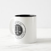Classy Scales of Justice | Law Firm ツートーンマグカップ (正面左)