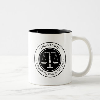 Classy Scales of Justice | Law Firm ツートーンマグカップ