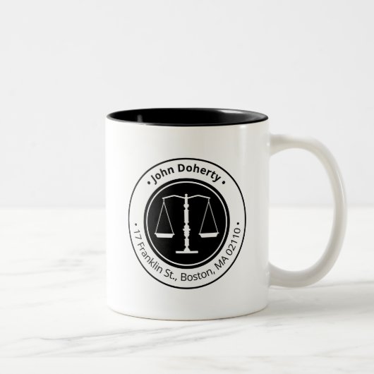 Classy Scales of Justice | Law Firm ツートーンマグカップ (右)