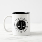 Classy Scales of Justice | Law Firm ツートーンマグカップ (左)