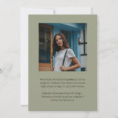 Classy Script卒業生2枚フォトセージ卒業 案内状 (裏面)