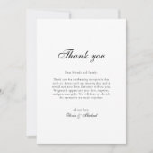 Classy Script 結婚's Thank You サンキューカード (正面)