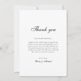 Classy Script 結婚's Thank You サンキューカード