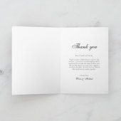 Classy Script Photo Folded Wedding Thank You サンキューカード (内部)