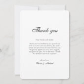 Classy Script Photo Rounded Wedding Thank You サンキューカード (裏面)
