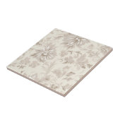 Classy Simple Floral Soft Beige タイル (側面)