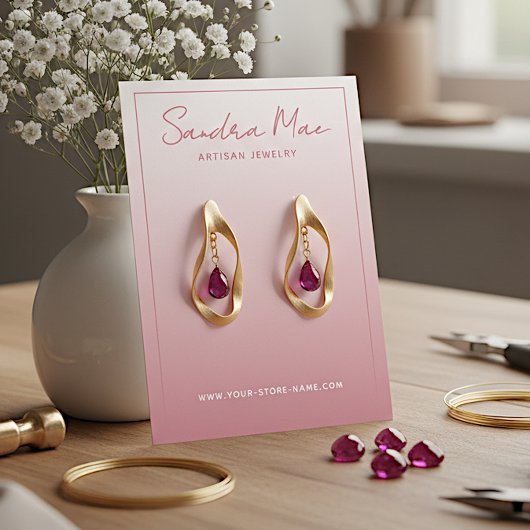 Classy Simple Minimalist Jewelry Display Card 名刺