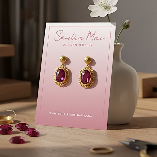 Classy Simple Minimalist Jewelry Display Card 名刺