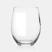 Classy Sixty Name Date 60th Birthday Party ステムなしワイングラス (右)