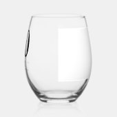 Classy Sixty Name Date 60th Birthday Party ステムなしワイングラス (左)