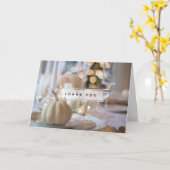 Classy Table with ファンシー Place Setting Thank カード (黄色い花)