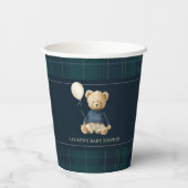 Classy Tartan Polo Bear Baby Shower 紙コップ (裏面)