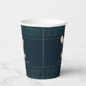 Classy Tartan Polo Bear Baby Shower 紙コップ (右)