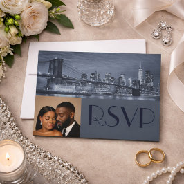 Classy & Timeless NYC Wedding RSVP  招待状