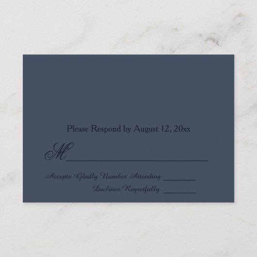 Classy & Timeless NYC Wedding RSVP  招待状 (裏面)