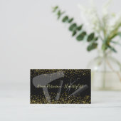 Classy Trendy Hairstylist Glitzy Appointment Cards 名刺 (スタンド正面)