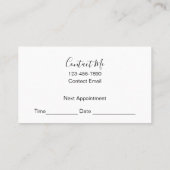 Classy Trendy Hairstylist Glitzy Appointment Cards 名刺 (裏面)