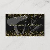Classy Trendy Hairstylist Glitzy Appointment Cards 名刺 (正面)
