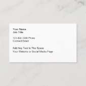 Classy Trendy Monogram Business Cards 名刺 (裏面)