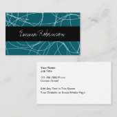 Classy Trendy Monogram Business Cards 名刺 (正面/裏面)