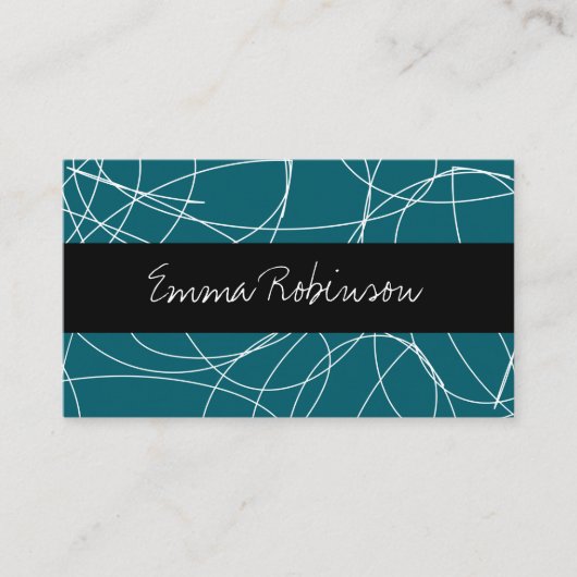 Classy Trendy Monogram Business Cards 名刺 (正面)