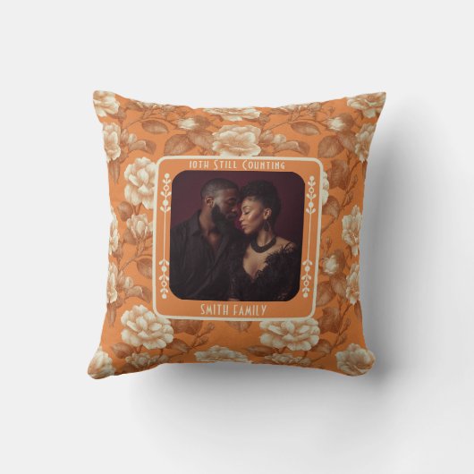 Classy True Love Vow Renewal Throw Pillow クッション (裏面)