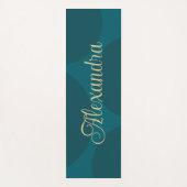 Classy Turquoise Green Abstract ヨガマット (正面)